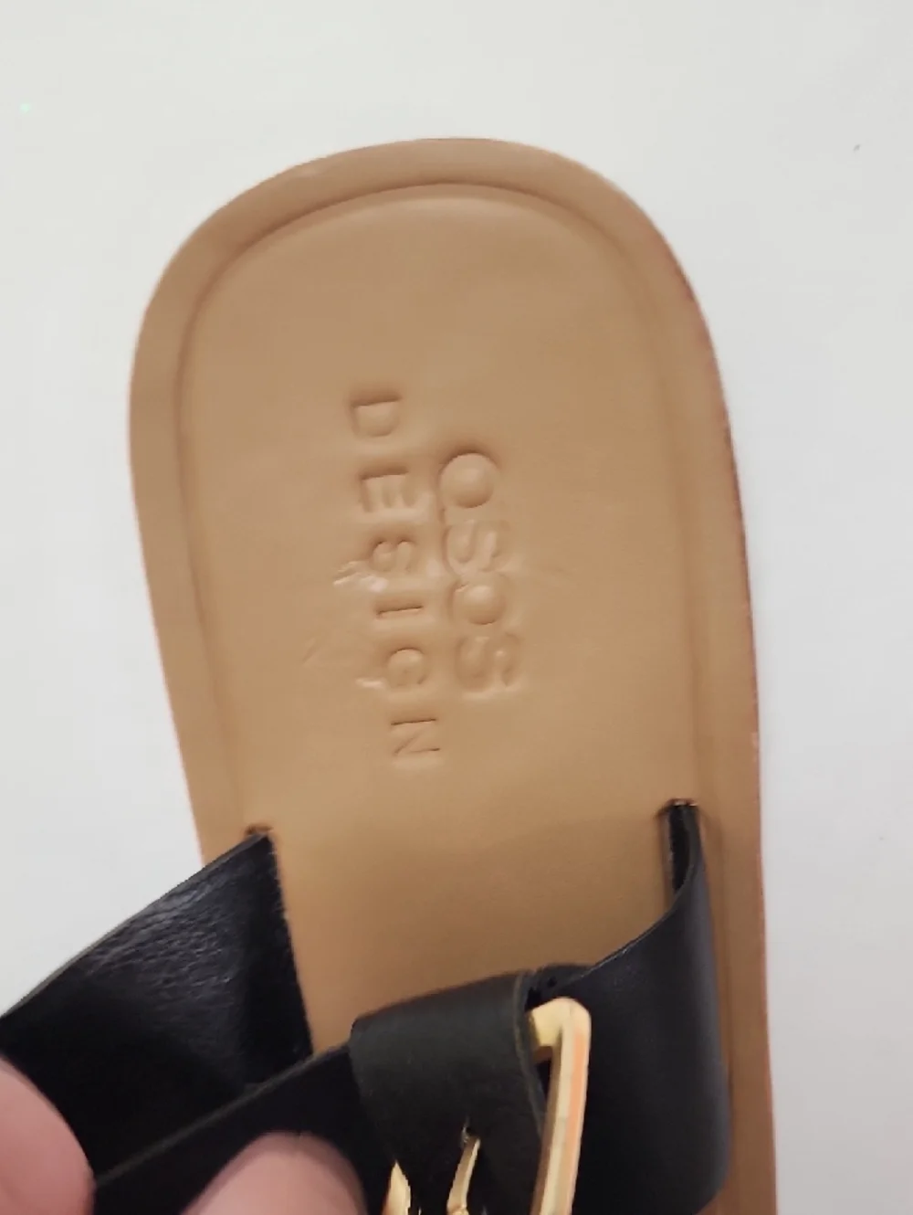 Black Strappy Women's Sandals with Gold Buckle